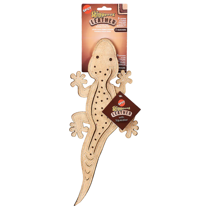 Ethical Spot Skinneeez Leather Lizard Dog Toy 15In