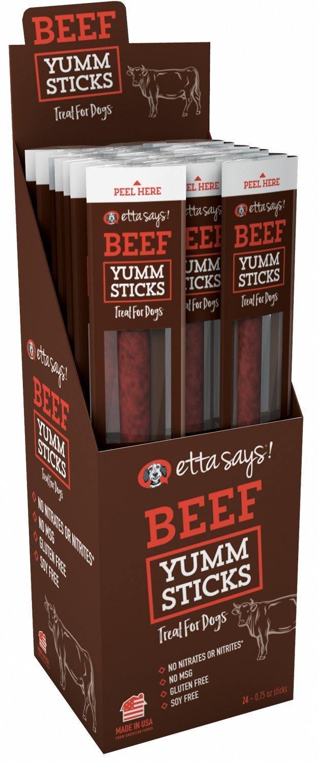Etta Says! Dog Yum Stick Beef 24 Count