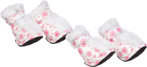 Fashion Plush Premium Fur-Comfort Pvc Waterproof Supportive Pet Shoes - Pet Totality