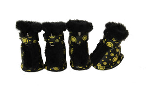 Fashion Plush Premium Fur-Comfort Pvc Waterproof Supportive Pet Shoes - Pet Totality