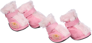 Fashion Plush Premium Fur-Comfort Suede Supportive Pet Shoes - Pet Totality