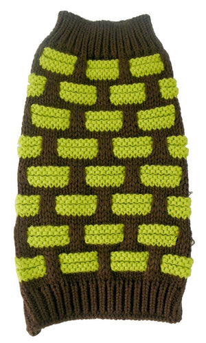 Fashion Weaved Heavy Knit Designer Ribbed Turtle Neck Dog Sweater - Pet Totality
