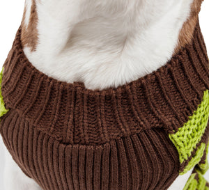 Fashion Weaved Heavy Knit Designer Ribbed Turtle Neck Dog Sweater - Pet Totality