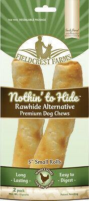 Fieldcrest Farms Nothin To Hide Roll Dog Treat Chicken Large 2Pk - Pet Totality