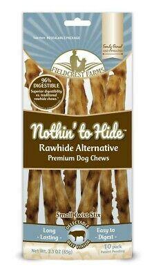 Fieldcrest Farms Nothin To Hide Twist Stix Dog Treat Beef Large 10Pk - Pet Totality