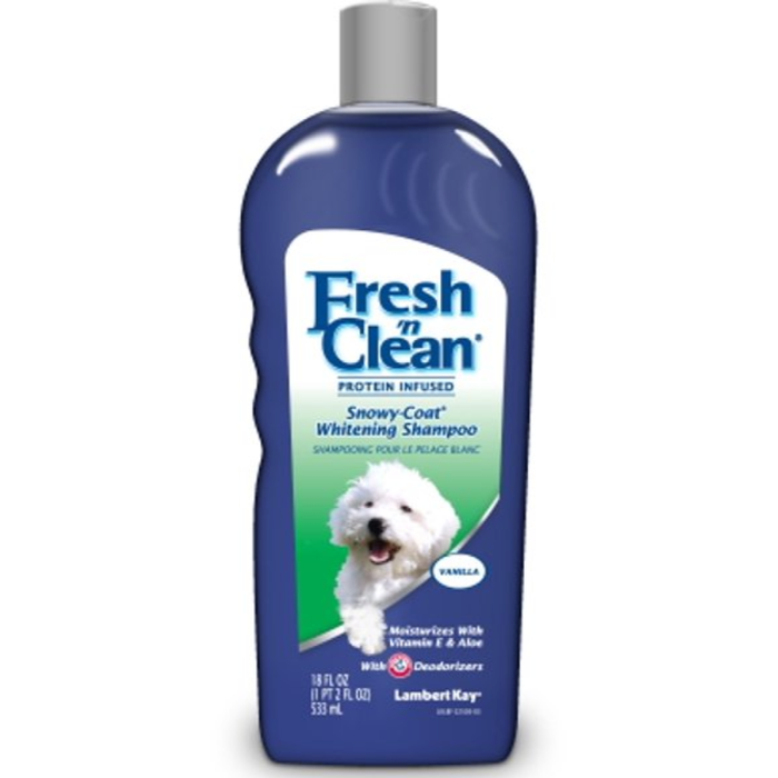 Fresh 'N Clean Protein Infused Snowy Coat Whitening Shampoo 18Oz