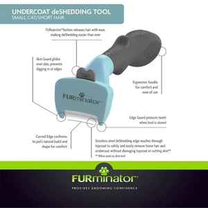 Furminator Short Hair Deshedding Tool For Cats Small - Pet Totality