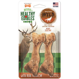 Healthy Edibles Wild Venison Bone Medium 2Ct - Pet Totality