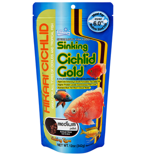 Hikari Cichlid Gold Sinking Pellet Fish Food Medium 3.5Oz - Pet Totality