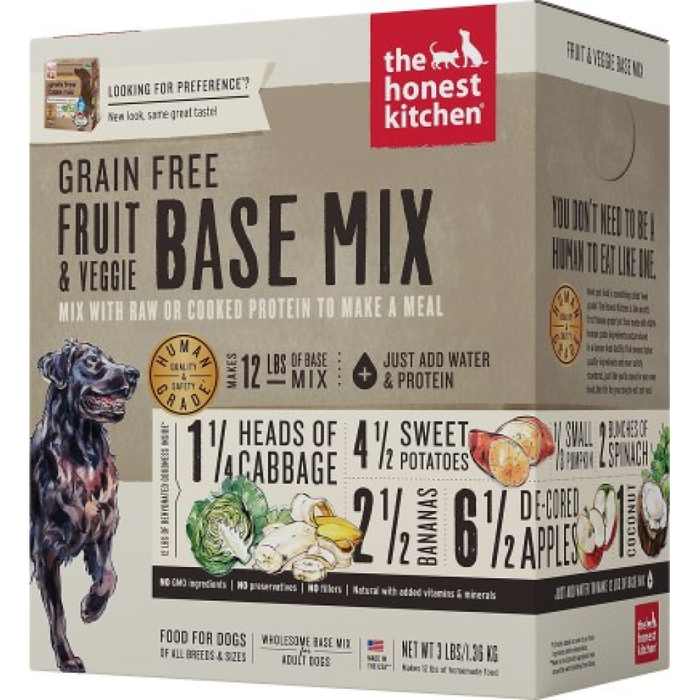 Honest Kitchen  Dog Grain Free Fruit  Veg 3 Lbs. Box