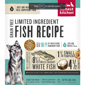 Honest Kitchen  Dog Lid Grain Free Fish 4 Lbs. Box - Pet Totality