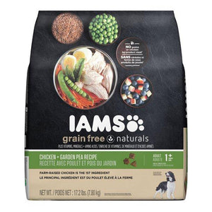 Iams Grain Free Naturals Adult Dog Chicken And Garden Pea Recipe Dry Dog Food 17.2 Pounds - Pet Totality