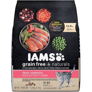 Iams Grain Free Naturals Chicken & Salmon Recipe Cat Food 11.2Lbs - Pet Totality