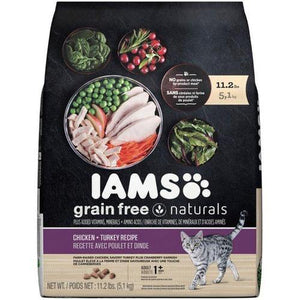 Iams Grain Free Naturals Chicken & Turkey Cat Food 11.2Lb - Pet Totality