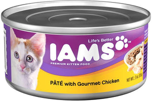 Iams Pate With Gourmet Chicken Kitten Food 3Oz Can  (Case Of 24) - Pet Totality