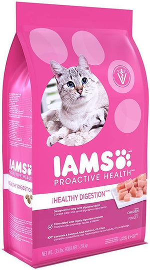 Iams Proactive Health Adult Digestive Care Cat Food 3.5 Lb - Pet Totality