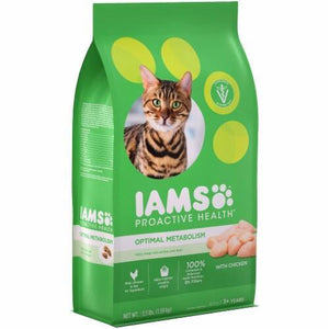 Iams Proactive Health Adult Optimal Metabolism Cat Food 3.5Lb - Pet Totality