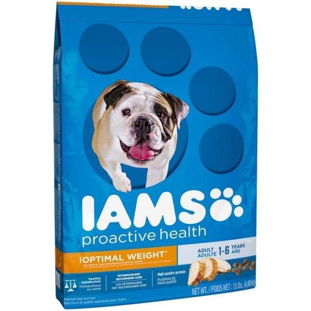 Iams Proactive Health Adult Optimal Weight Dry Dog Food 15 Pounds