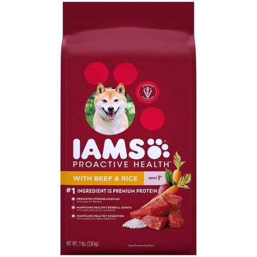 Iams Proactive Health Beef & Rice Dog Food 7Lbs