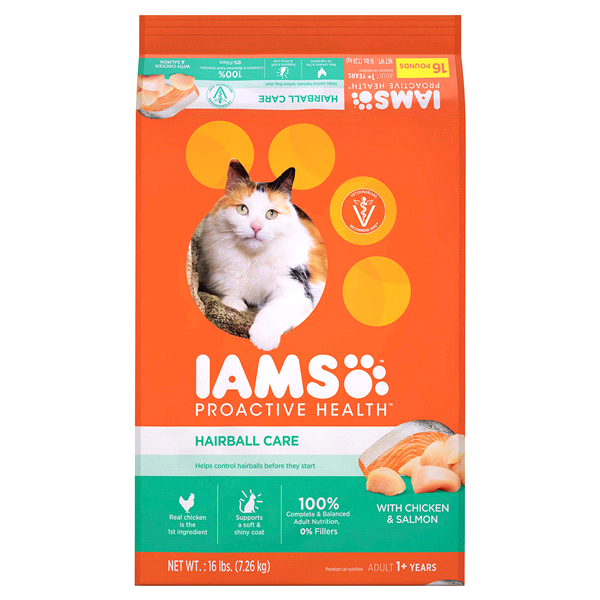 Iams Proactive Health Hairball Care Cat Food 16Lb