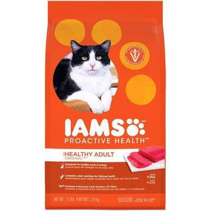 Iams Proactive Health Healthy Adult Original With Tuna Cat Food 3.5Lb - Pet Totality