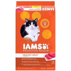 Iams Proactive Health Healthy Adult Original With Tuna Dry Cat Food 16Lbs - Pet Totality