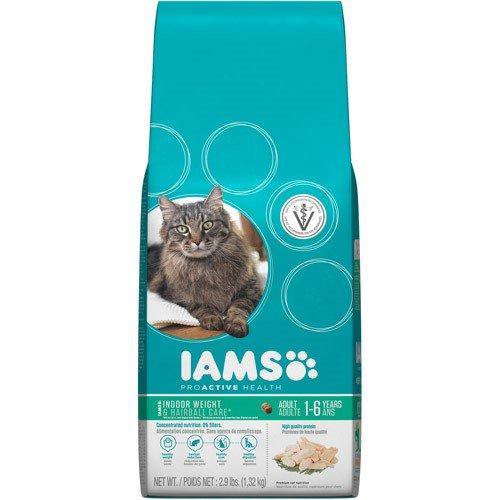 Iams Proactive Health Indoor Weight & Hairball Care Cat Food 2.9Lb
