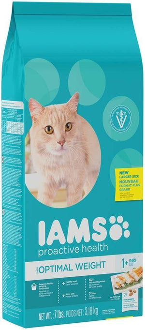 Iams Proactive Health Optimal Weight Cat Food 7Lb - Pet Totality