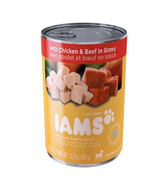 Iams Proactive Health Puppy Chunks With Chicken & Beef Gravy Can Dog Food 12.3Oz (Case Of 12)