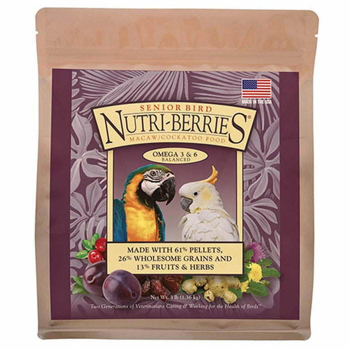 Lafeber Nutri-Berries Senior Macaw Bird Food 3Lb