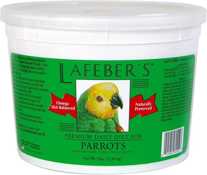 Lafeber Premium Diet Parrot Pellets Parrot 5Lb