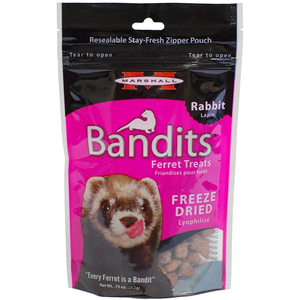 Marshall Bandits Freeze Dried Treats Rabbit .75 Oz. - Pet Totality