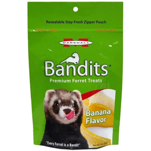 Marshall Pet Bandits Ferret Treat, Banana, 3Oz - Pet Totality