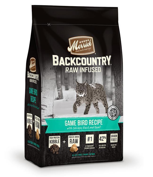 Merrick Backcountry Cat Raw Infused Game Bird  Recipe 10Lb