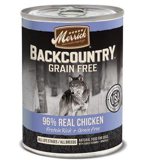 Merrick Dog Backcountry Grain Gree 96% Chicken 12.7Oz - Pet Totality