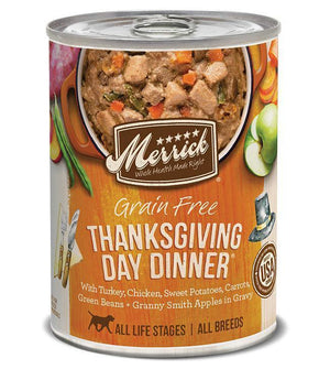 Merrick Dog Grain Free 96% Thanksgiving Dinner 12.7Oz  (Case Of 12) - Pet Totality