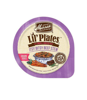 Merrick Dog Lil Plates Small Breed Itsy Bitsy Beef Stew 3.5Oz (Case Of 12) - Pet Totality