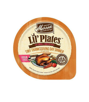 Merrick Dog Lil Plates Small Breed Tiny Thanksgiving Day Dinner 3.5Oz (Case Of 12) - Pet Totality