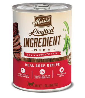 Merrick Dog Limited Ingredient Grain Free Beef 12.7Oz - Pet Totality