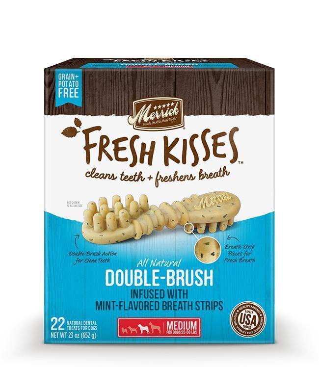 Merrick Fresh Kisses Mint Breath Strips For Medium Dogs (30-70 Lbs) 23Oz