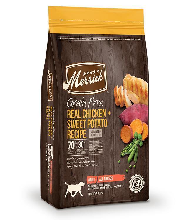 Merrick Grain Free Real Chicken And Sweet Potato Recipe 30Lb