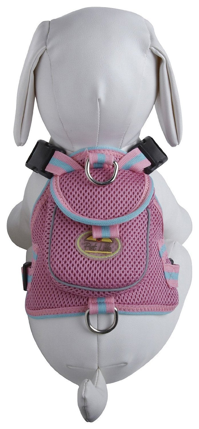 Mesh Pet Harness With Pouch