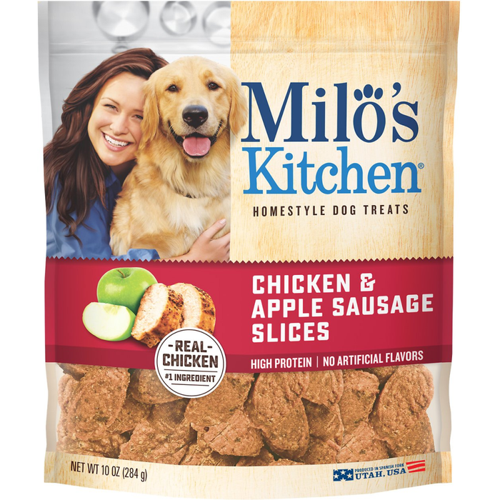 Milos Kitchen Beef Recipe With Real Brisket & Garden Vegetables Dog Treats 10Oz