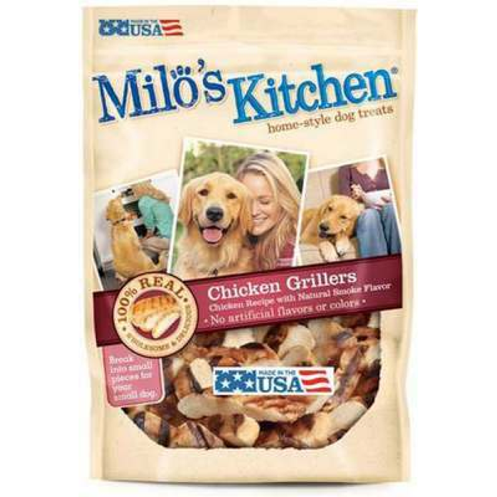 Milos Kitchen Chicken Grillers Dog Treat 2.7Oz