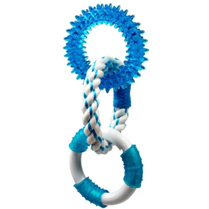 Multipet Canine Clean Peppermint With 3 Rings - 2 Tpr And 1 Rope 11In - Pet Totality