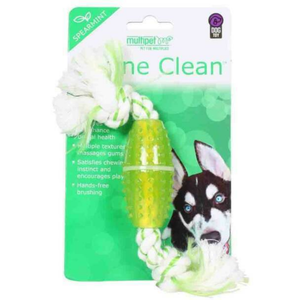 Multipet Canine Clean Spearmint Rope With Tpr Tube 6In - Pet Totality