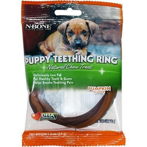 N-Bone Puppy Teething Ring Pumpkin Flavor Single - Pet Totality