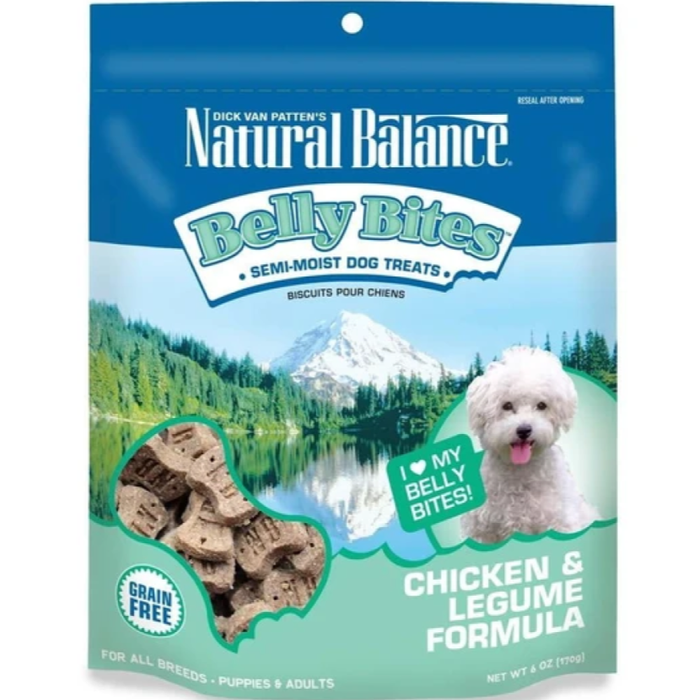 Natural Balance Belly Bites Chicken & Legume Treat 6Oz