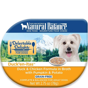 Natural Balance Delectable Delights Duck'En-Itas In Broth Dog Food 24Ea/2.75Oz - Pet Totality