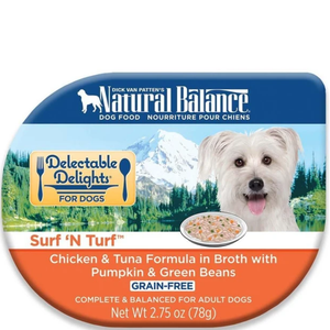 Natural Balance Delectable Delights Surf 'N Turf In Broth Dog Food 24Ea/2.75Oz - Pet Totality
